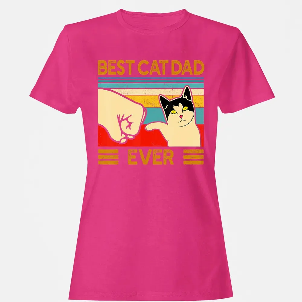 Best Cat Dad Ever  Funny Cat Daddy Father Day Gift Women's T-shirt - 6