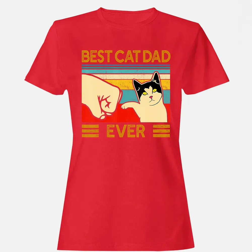 Best Cat Dad Ever  Funny Cat Daddy Father Day Gift Women's T-shirt - 13