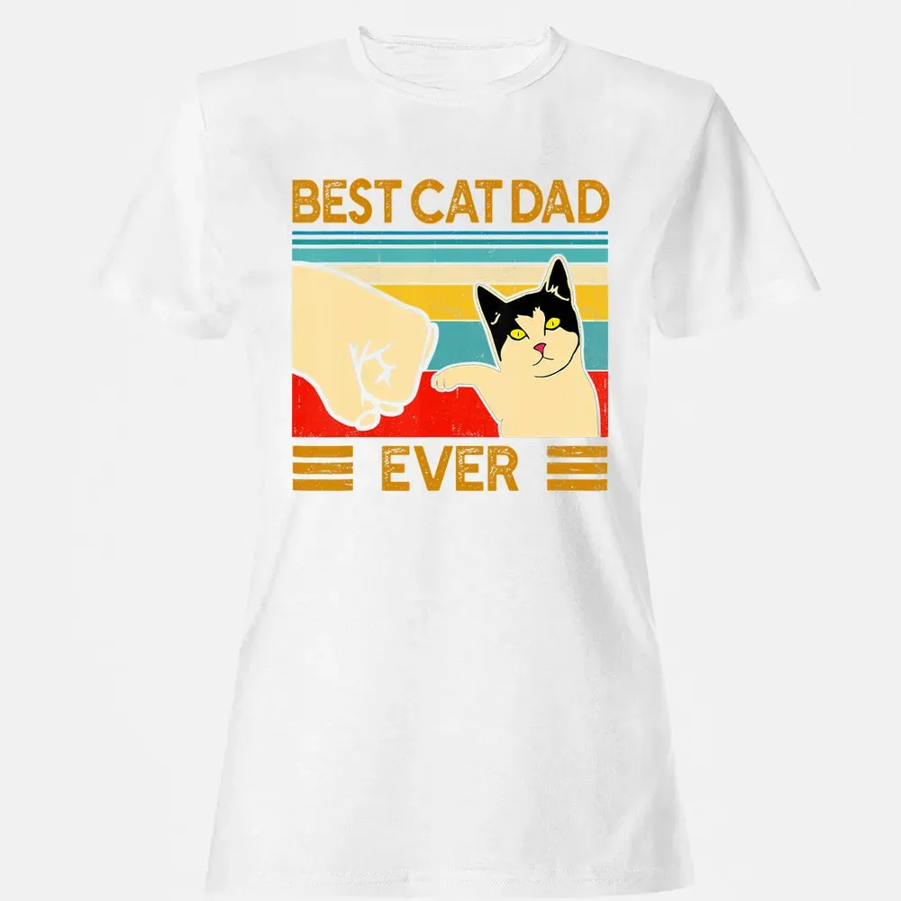 Best Cat Dad Ever  Funny Cat Daddy Father Day Gift Women's T-shirt - 16
