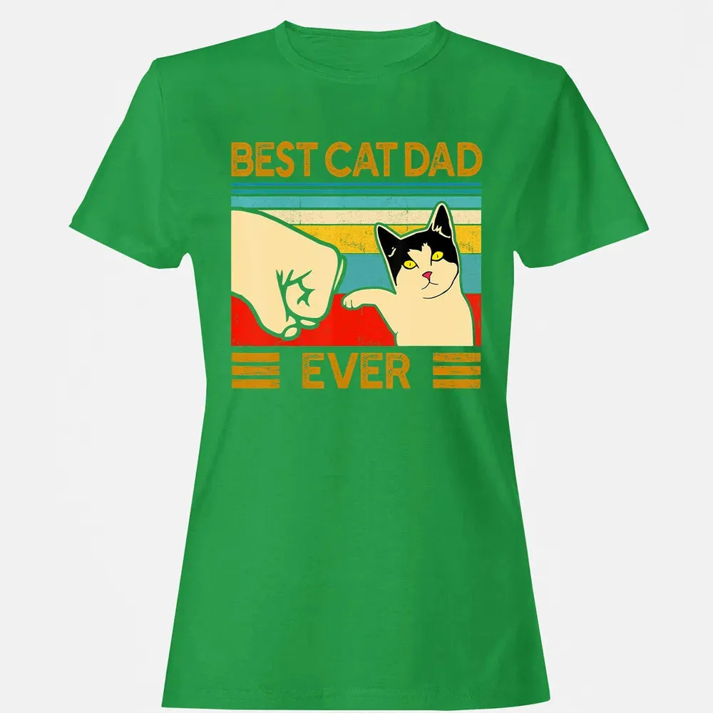 Best Cat Dad Ever  Funny Cat Daddy Father Day Gift Women's T-shirt - 7