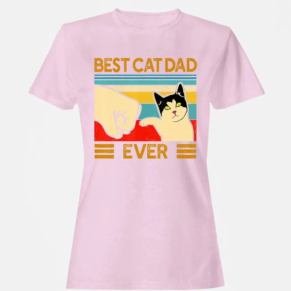 Best Cat Dad Ever  Funny Cat Daddy Father Day Gift Women's T-shirt - 9