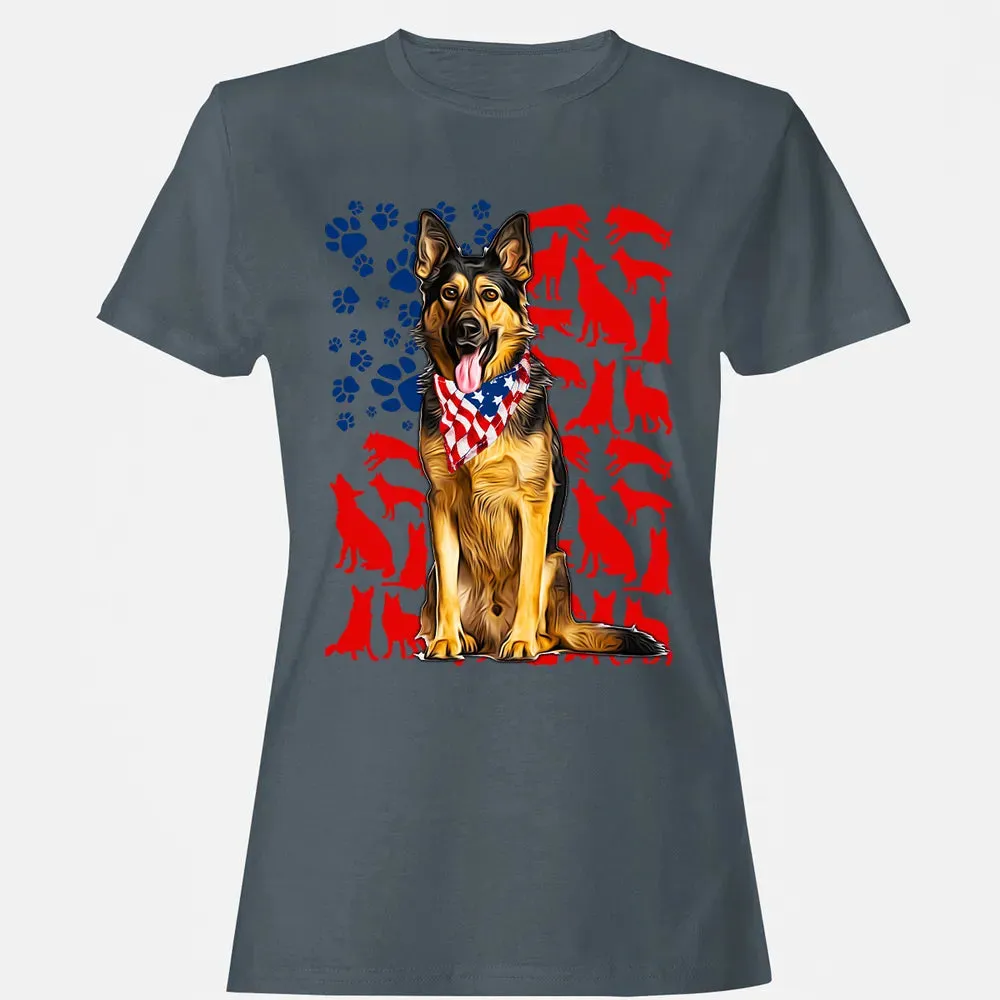 German Shepherd 4th of July Women's T-shirt - 3
