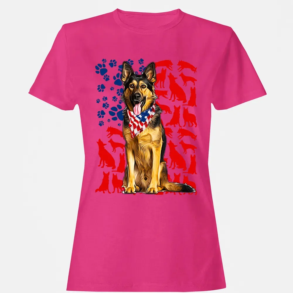 German Shepherd 4th of July Women's T-shirt - 6