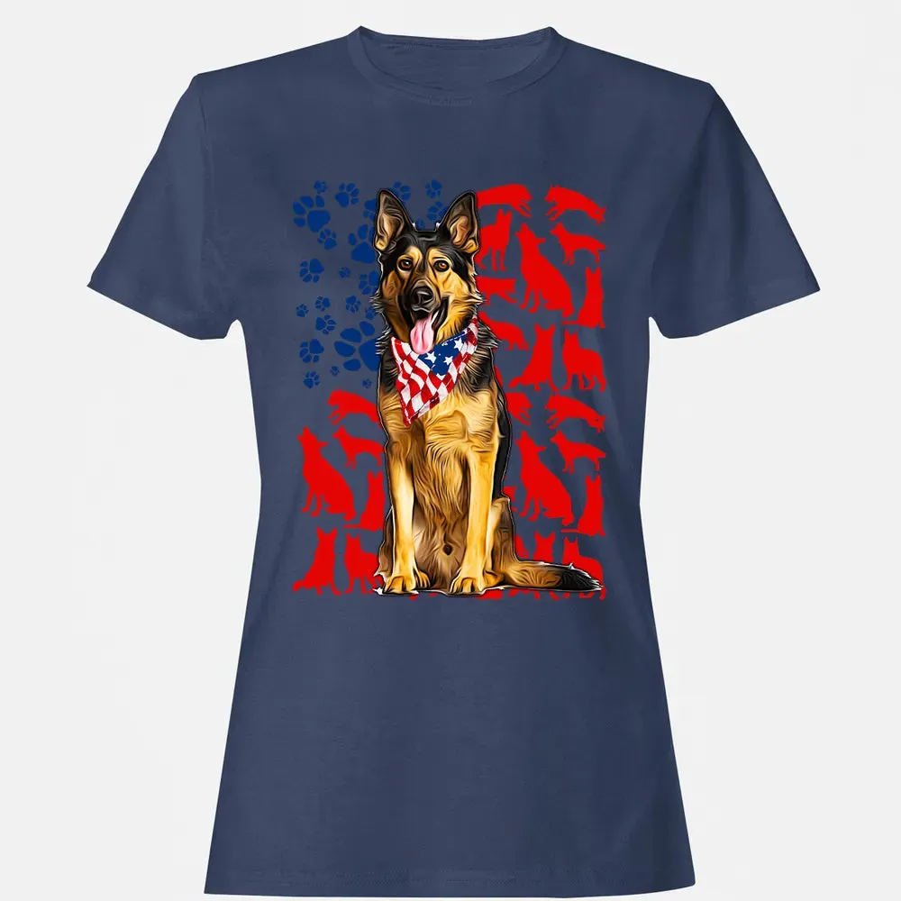 German Shepherd 4th of July Women's T-shirt - 10