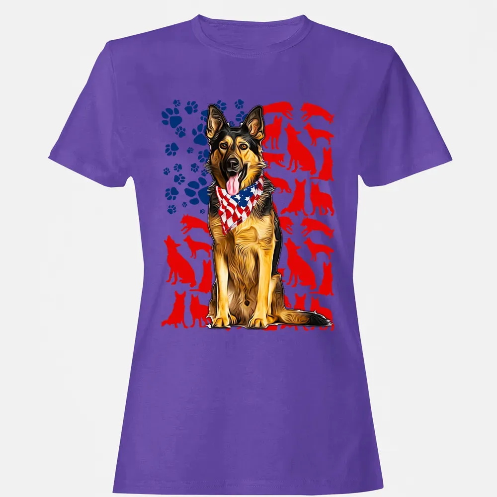 German Shepherd 4th of July Women's T-shirt - 12