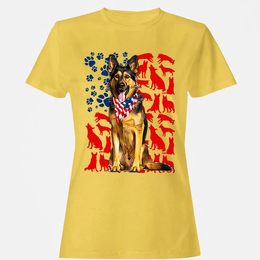 German Shepherd 4th of July Women's T-shirt - 4