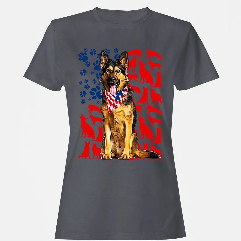 German Shepherd 4th of July Women's T-shirt - 5
