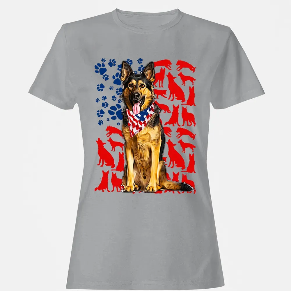 German Shepherd 4th of July Women's T-shirt - 15
