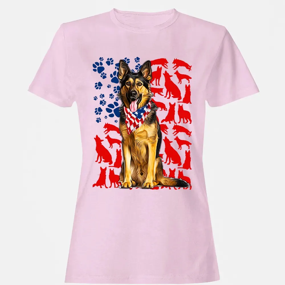 German Shepherd 4th of July Women's T-shirt - 9