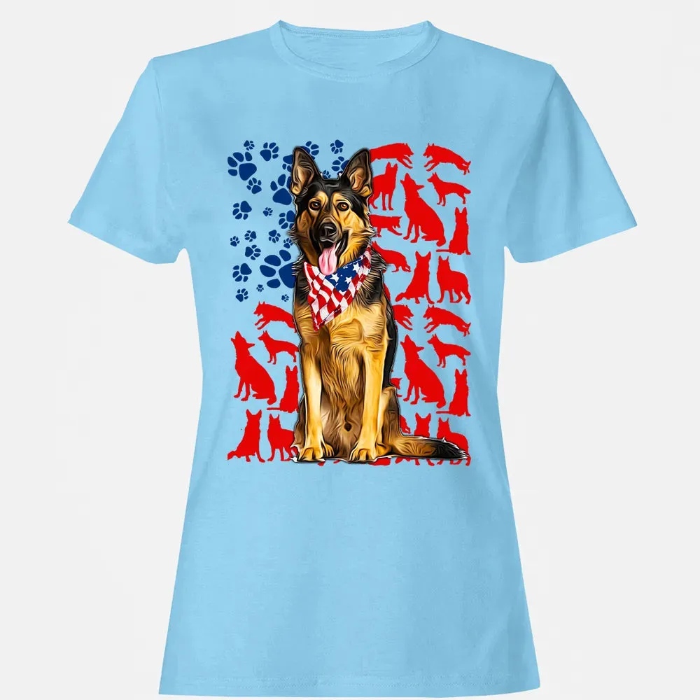 German Shepherd 4th of July Women's T-shirt - 8