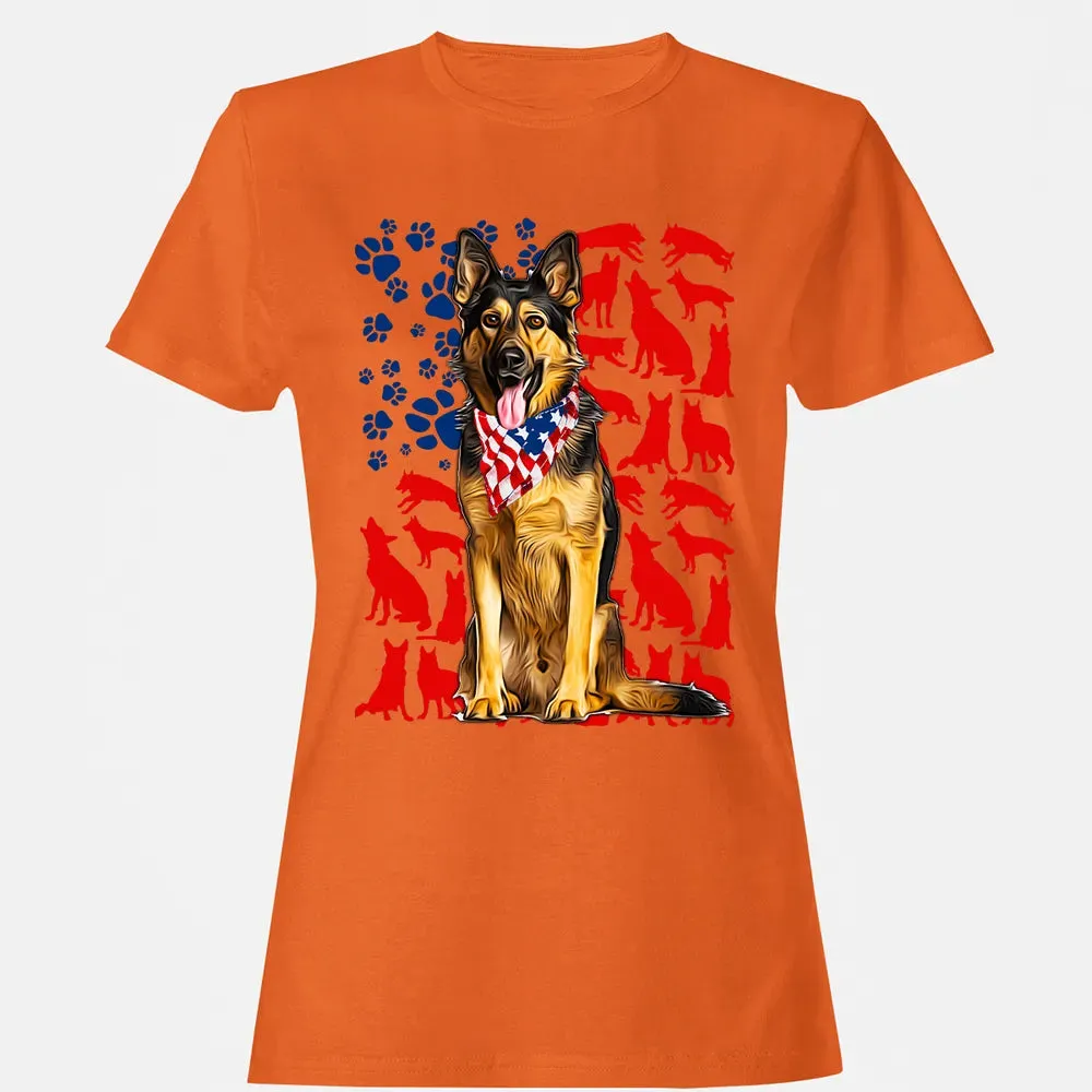 German Shepherd 4th of July Women's T-shirt - 11