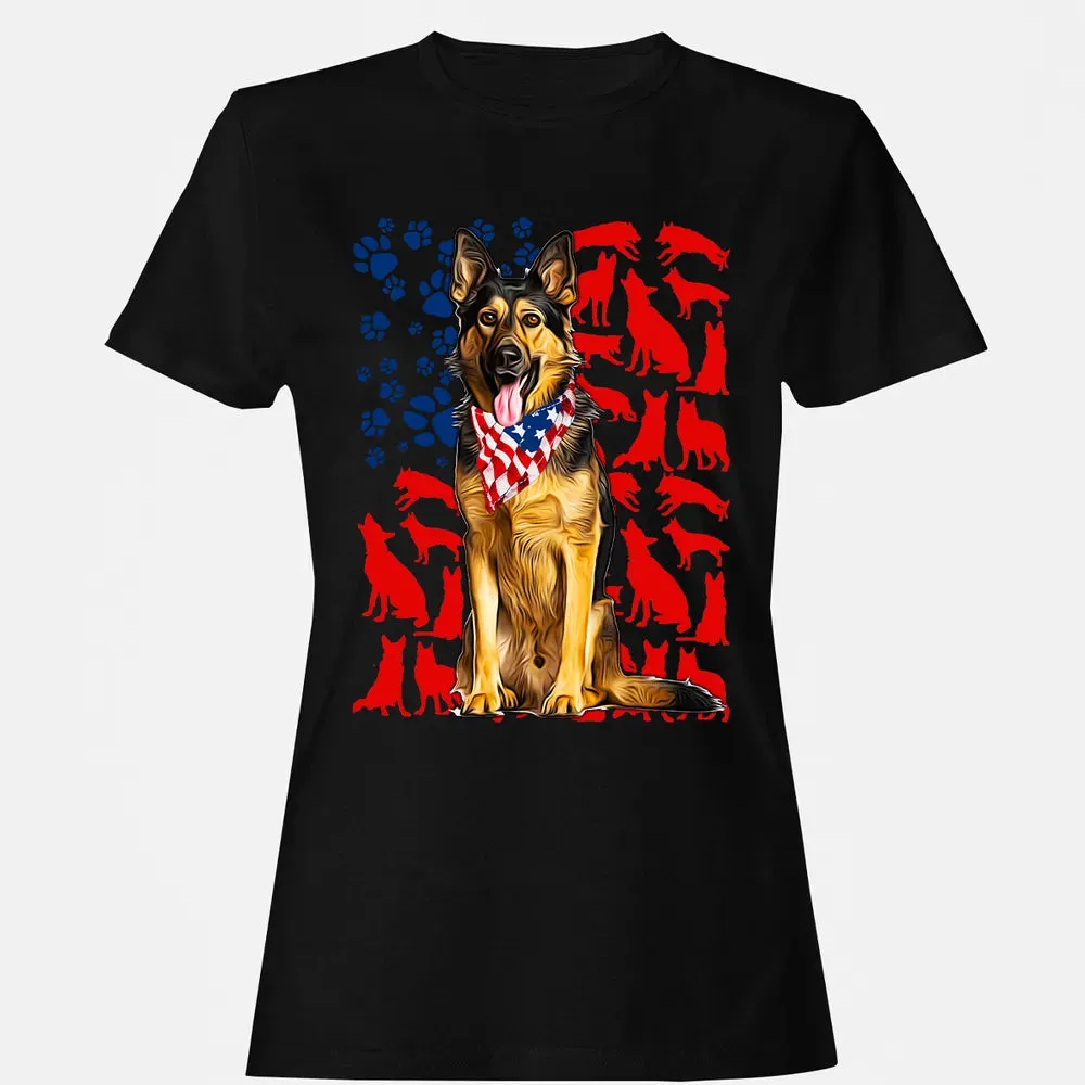 German Shepherd 4th of July Women's T-shirt - 16