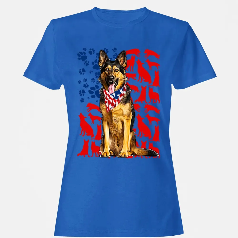 German Shepherd 4th of July Women's T-shirt - 14