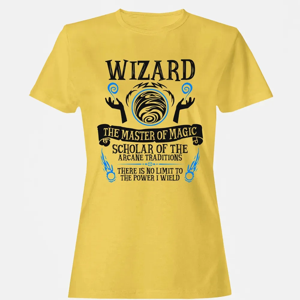WIZARD, The Master of Magic (Black Text) Women's T-shirt - 4
