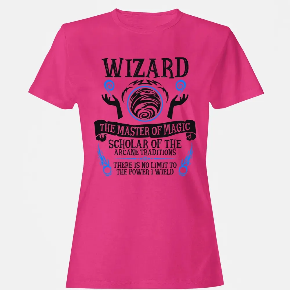 WIZARD, The Master of Magic (Black Text) Women's T-shirt - 6