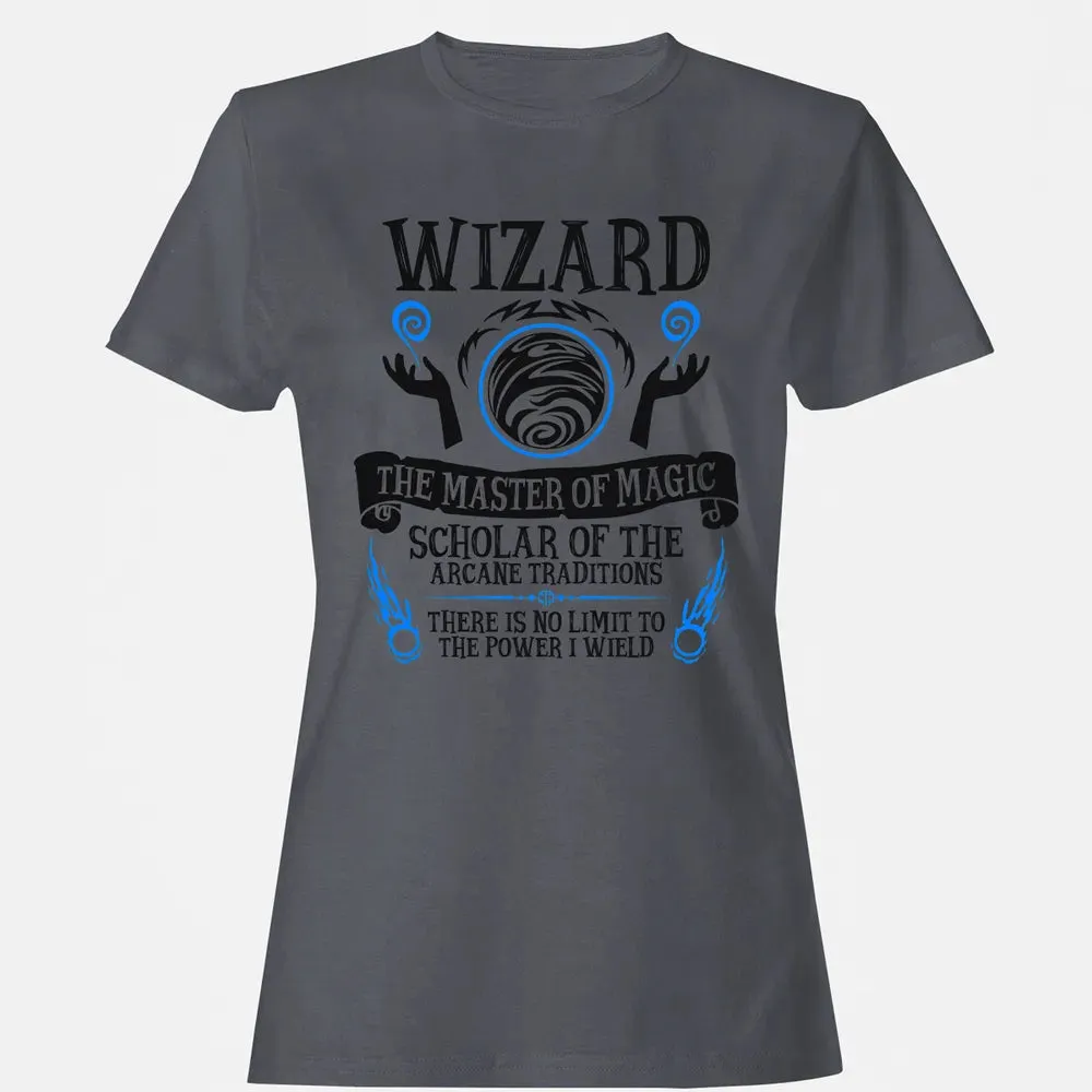 WIZARD, The Master of Magic (Black Text) Women's T-shirt - 5