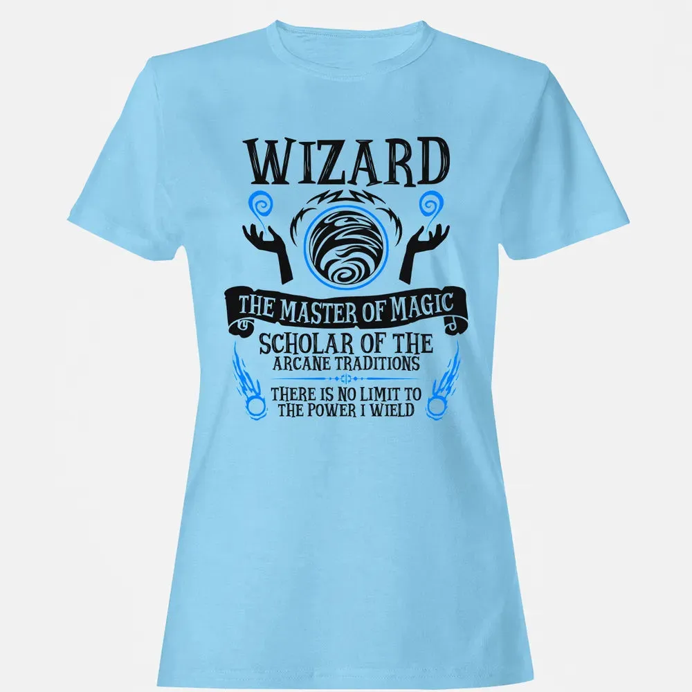 WIZARD, The Master of Magic (Black Text) Women's T-shirt - 8