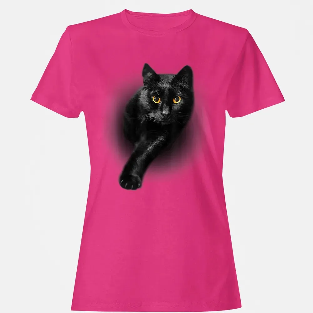 Black Cat Yellow Eyes  Cats   Gifts Women's T-shirt - 6