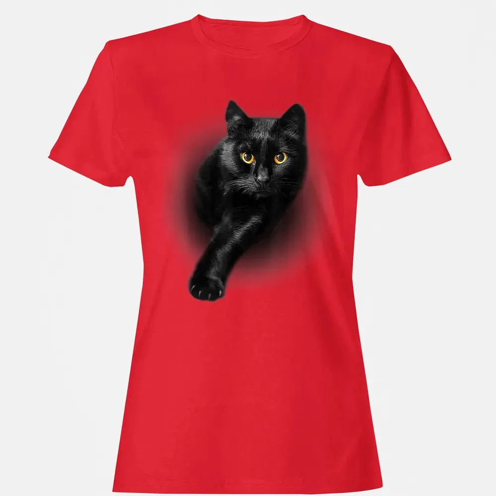 Black Cat Yellow Eyes  Cats   Gifts Women's T-shirt - 13