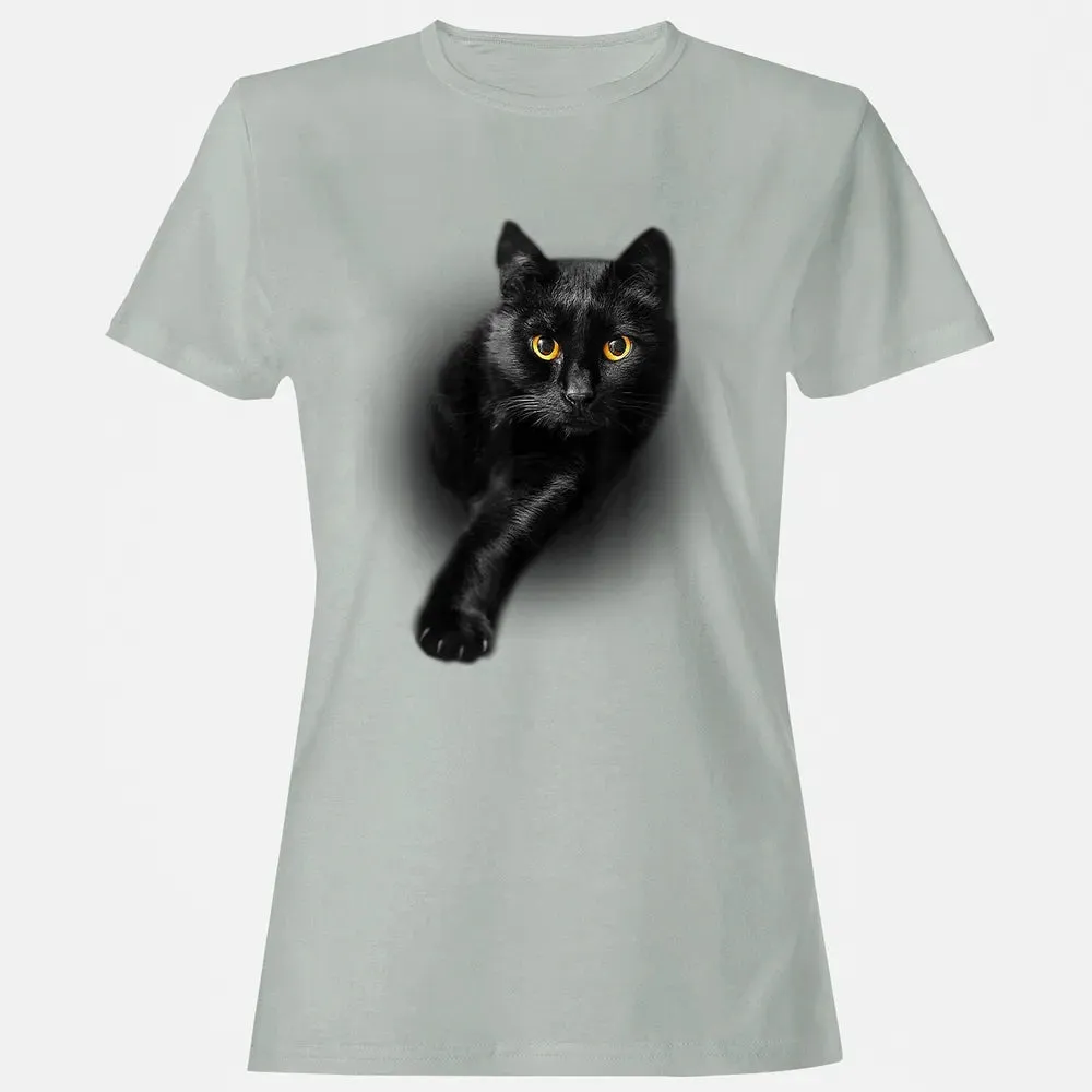 Black Cat Yellow Eyes  Cats   Gifts Women's T-shirt - 2