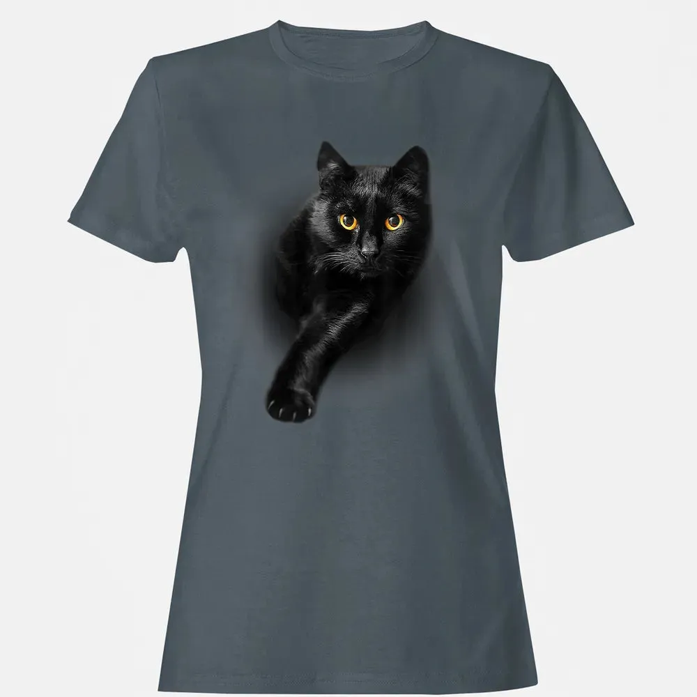 Black Cat Yellow Eyes  Cats   Gifts Women's T-shirt - 3