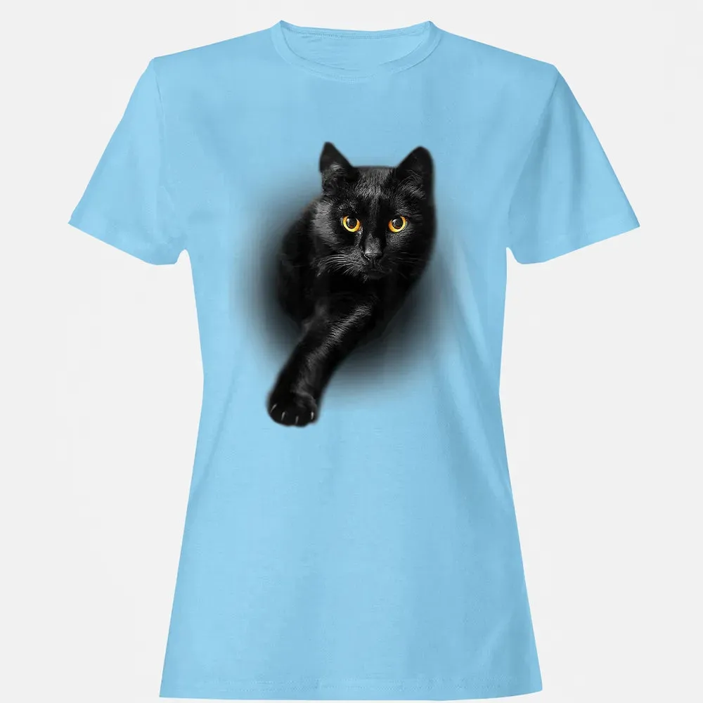 Black Cat Yellow Eyes  Cats   Gifts Women's T-shirt - 8