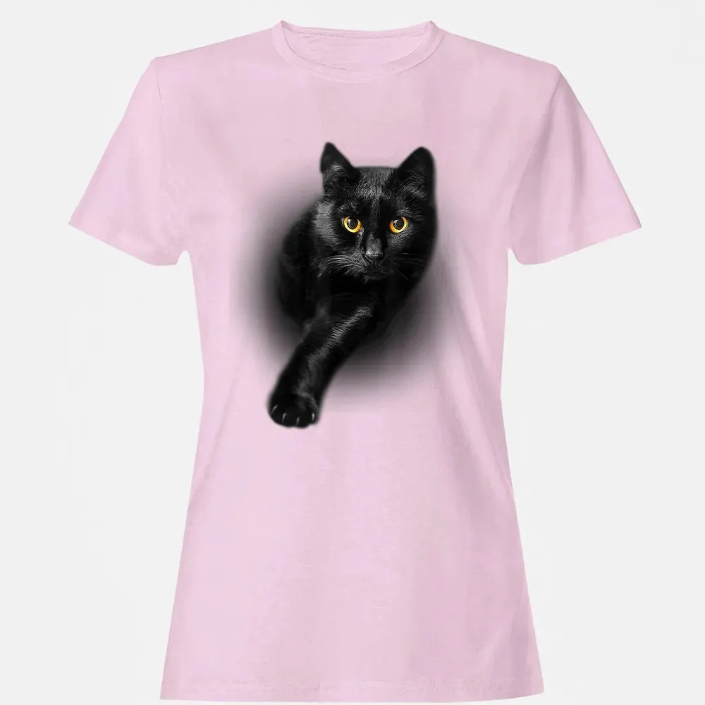 Black Cat Yellow Eyes  Cats   Gifts Women's T-shirt - 9