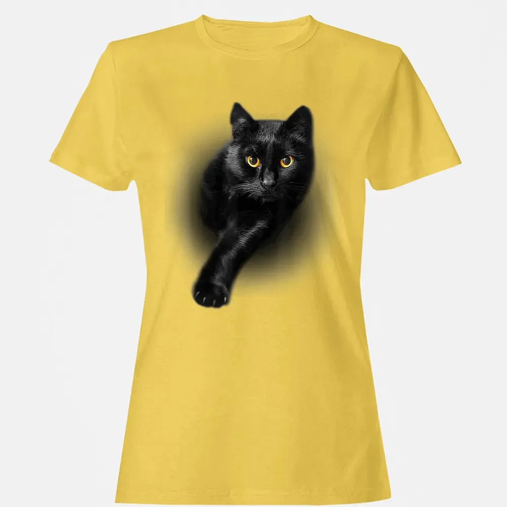 Black Cat Yellow Eyes  Cats   Gifts Women's T-shirt - 4