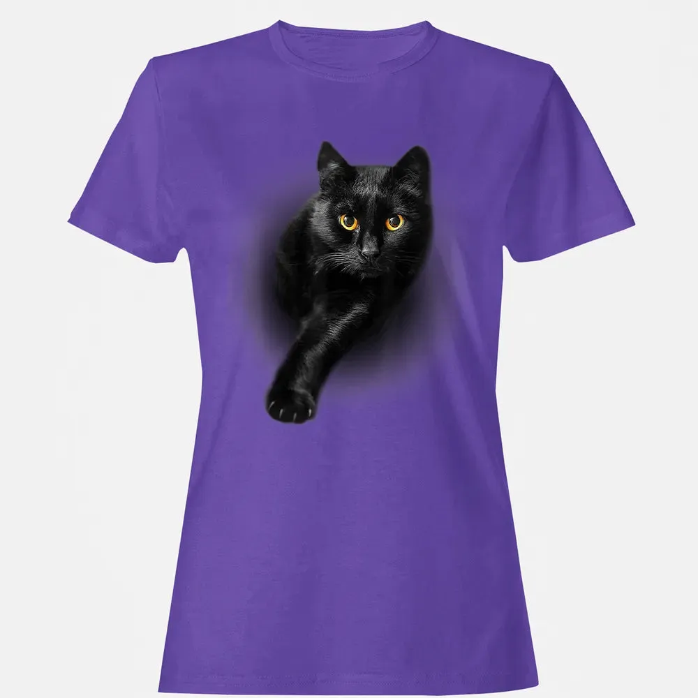 Black Cat Yellow Eyes  Cats   Gifts Women's T-shirt - 12