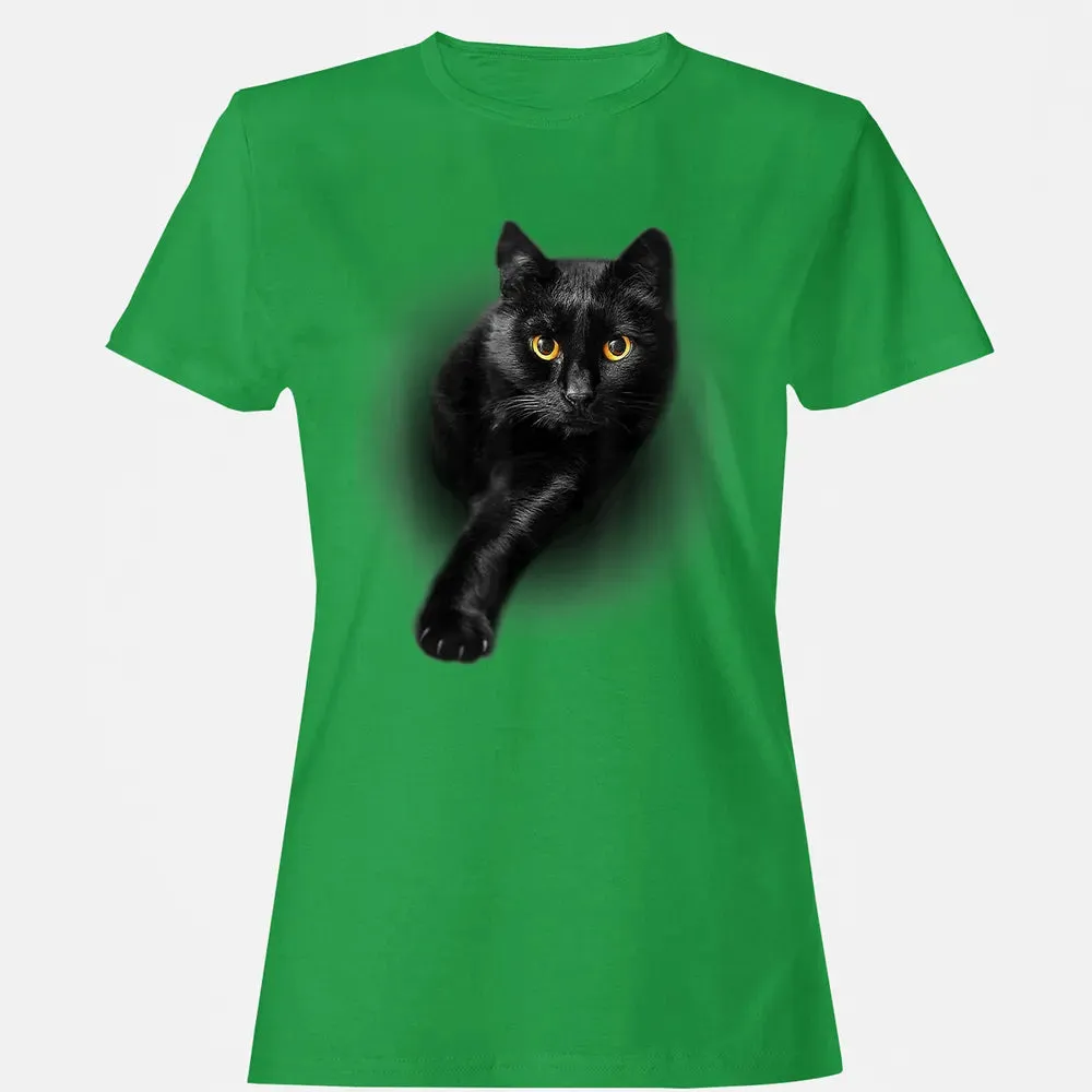 Black Cat Yellow Eyes  Cats   Gifts Women's T-shirt - 7