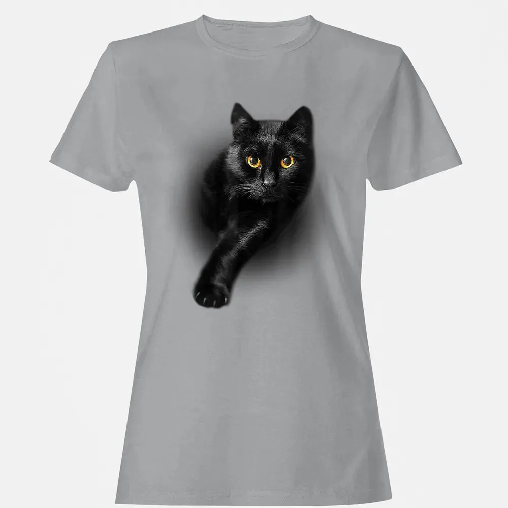 Black Cat Yellow Eyes  Cats   Gifts Women's T-shirt - 15