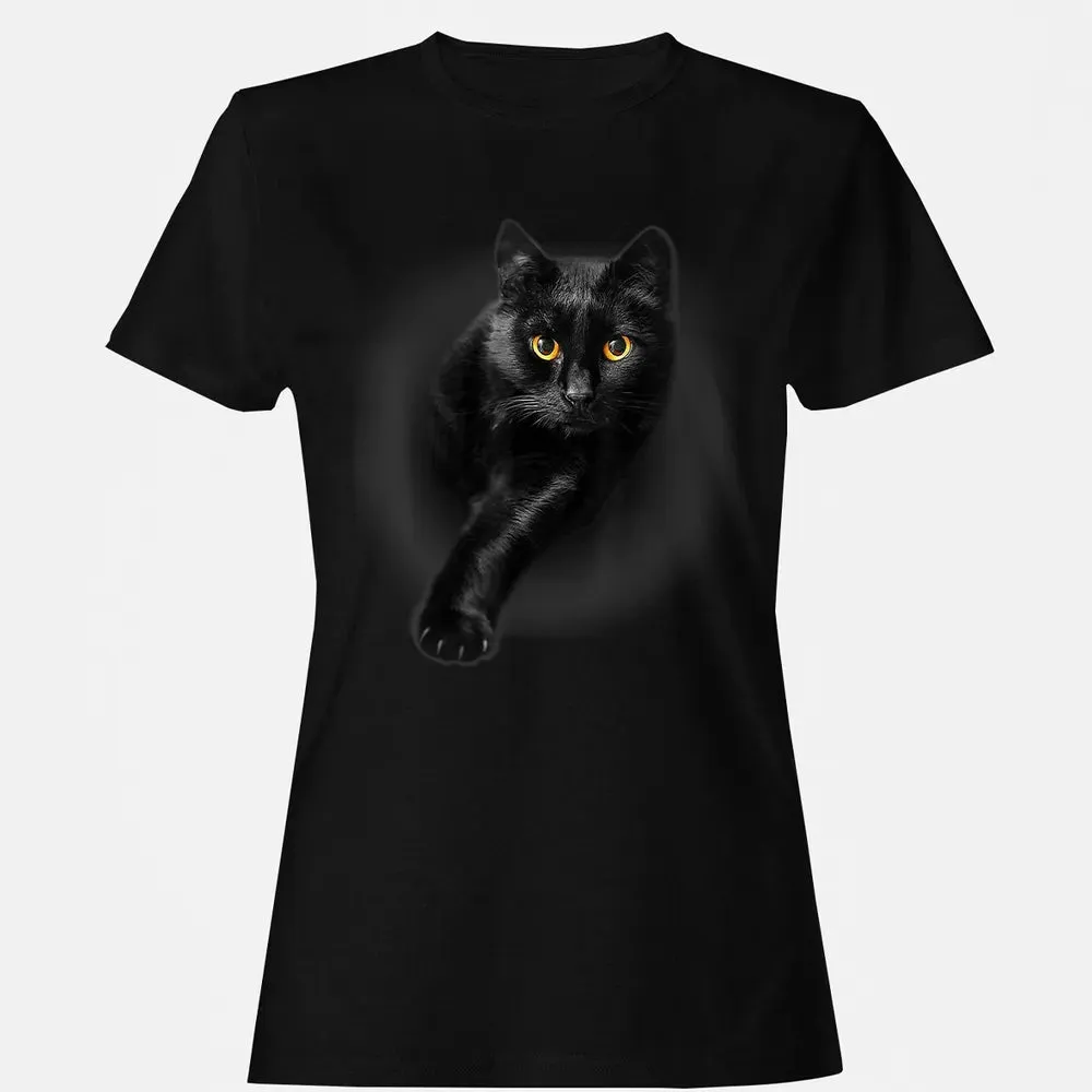 Black Cat Yellow Eyes  Cats   Gifts Women's T-shirt - 16