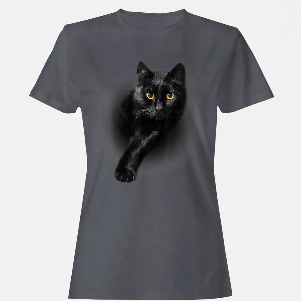 Black Cat Yellow Eyes  Cats   Gifts Women's T-shirt - 5