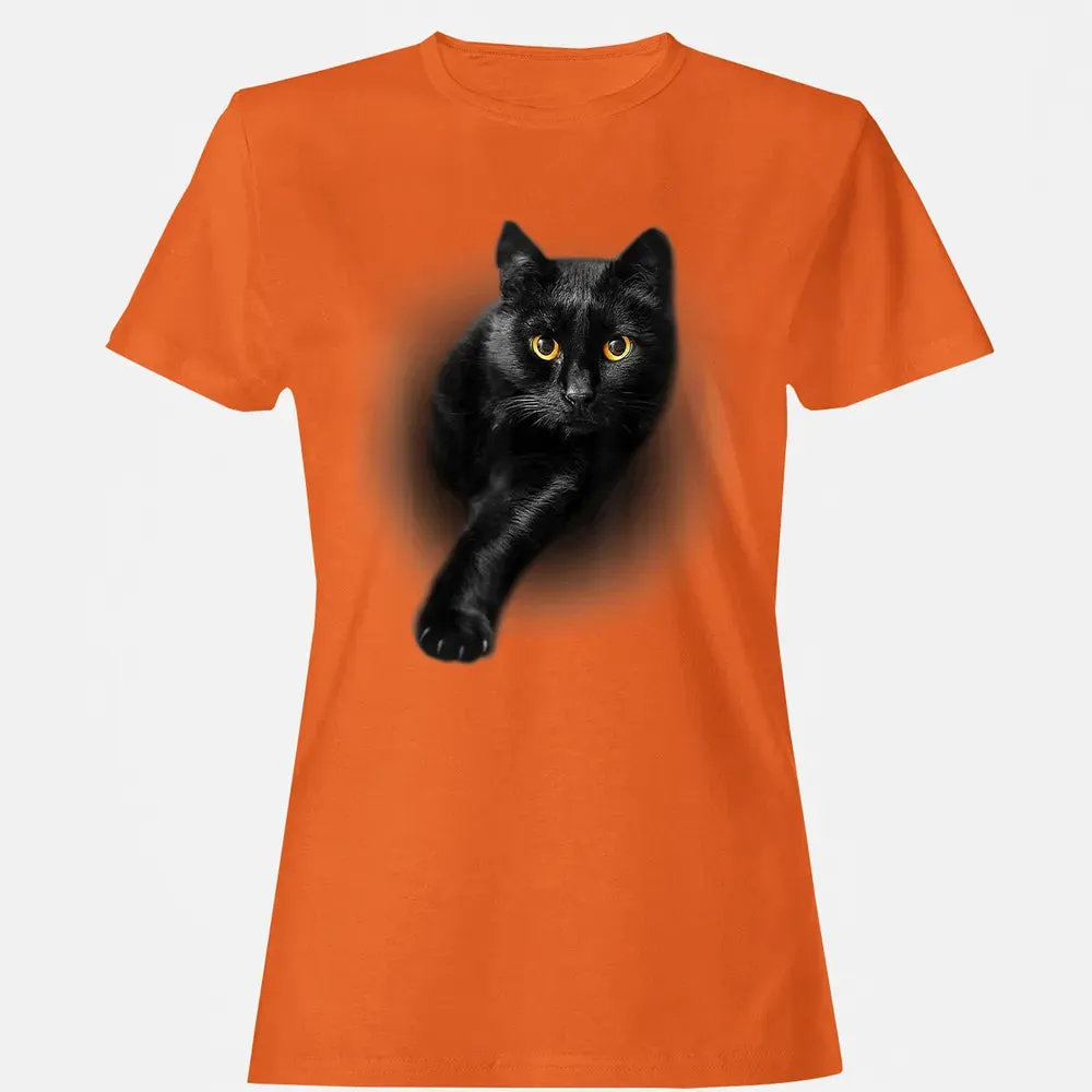 Black Cat Yellow Eyes  Cats   Gifts Women's T-shirt - 11
