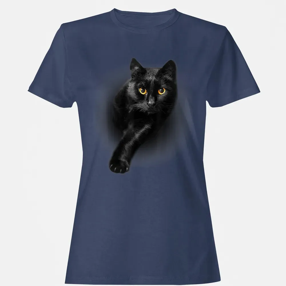 Black Cat Yellow Eyes  Cats   Gifts Women's T-shirt - 10