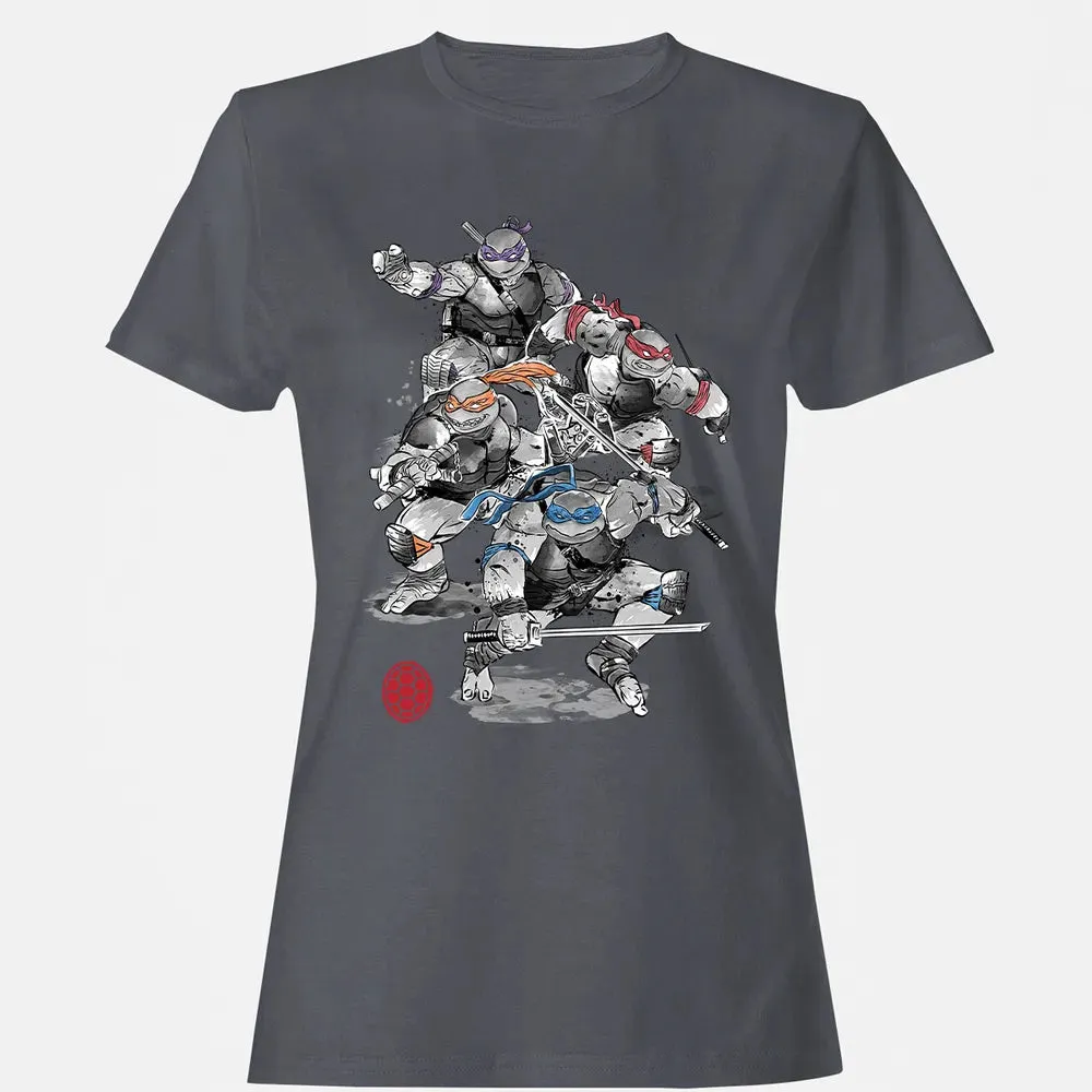 TMNT Sumi-E Women's T-shirt - 5