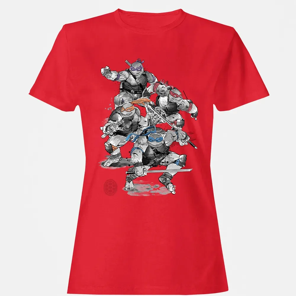 TMNT Sumi-E Women's T-shirt - 13