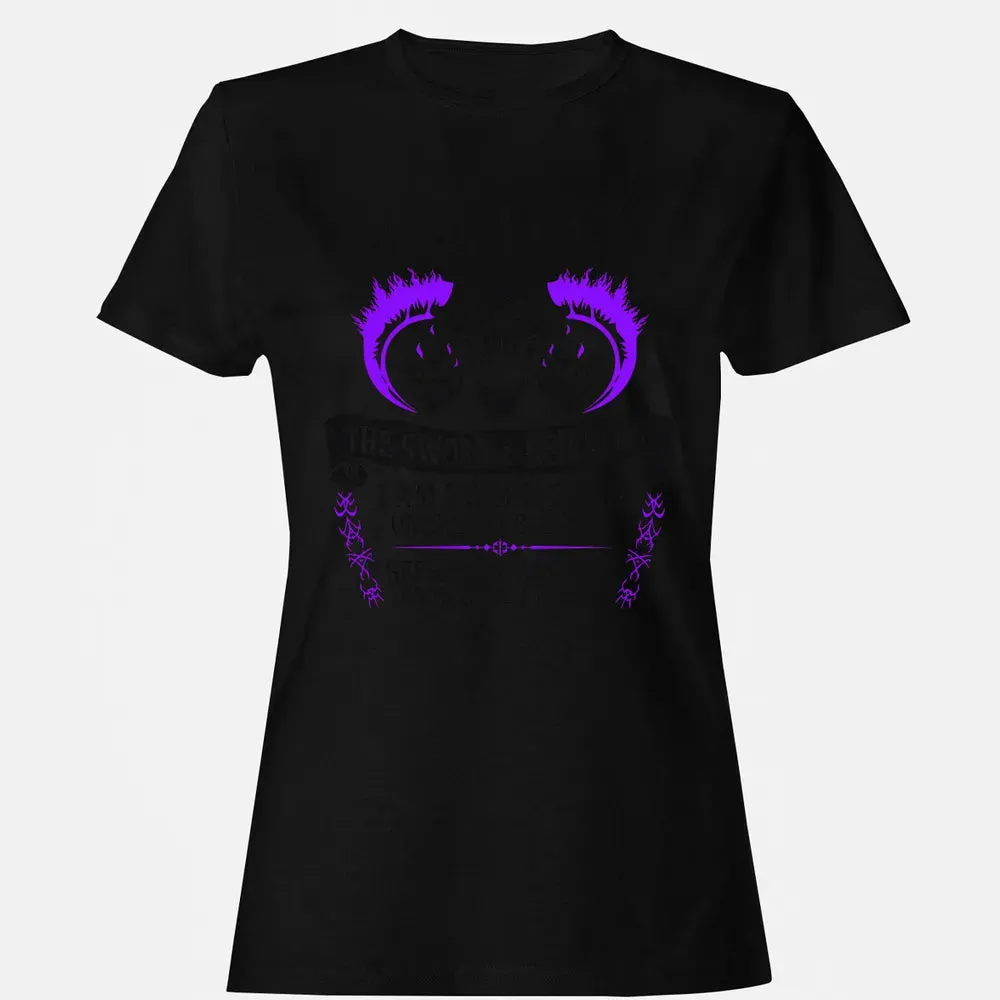 WARLOCK, THE SWORN AND BEHOLDEN (Black Text) Women's T-shirt - 16