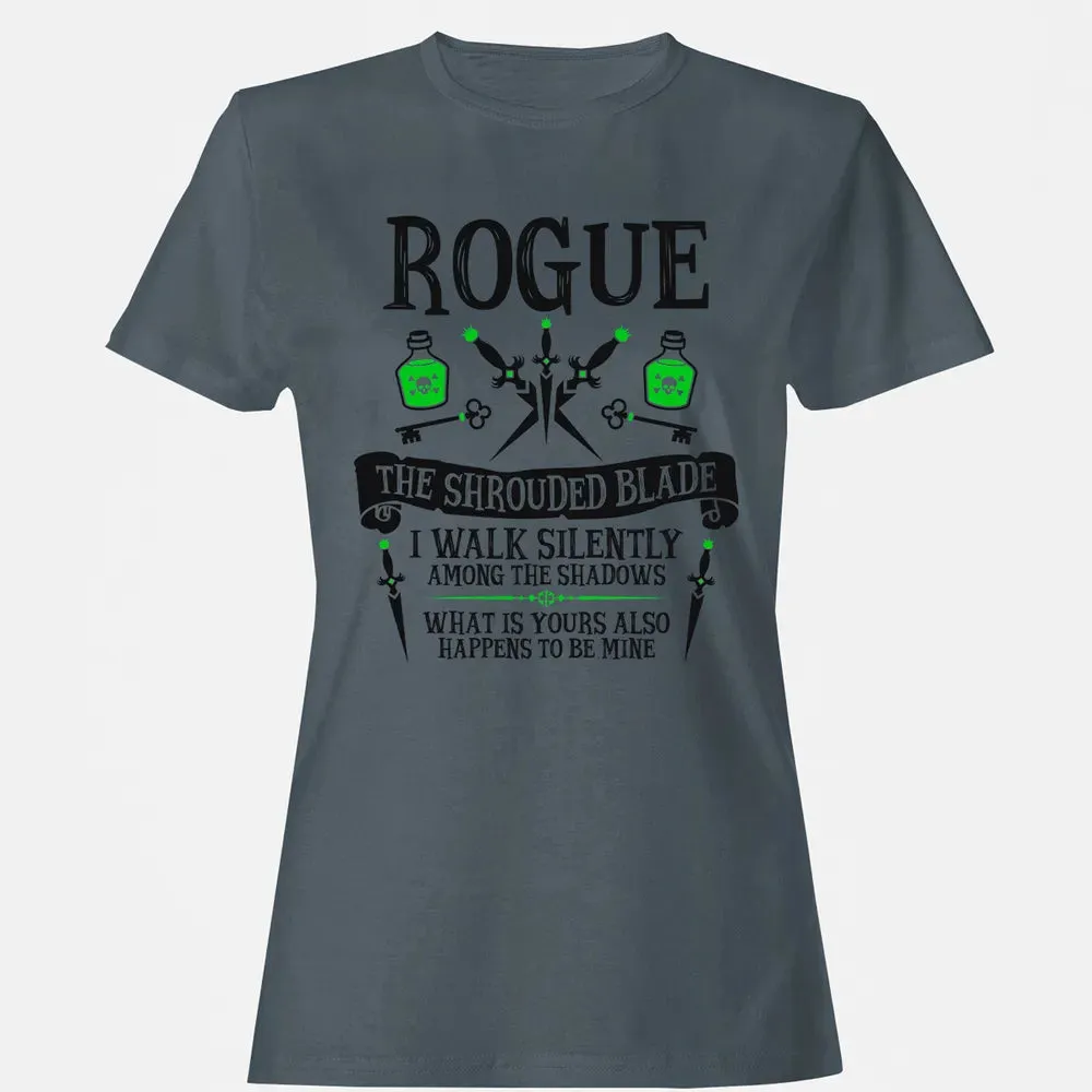 ROGUE, THE SHROUDED BLADE (Black Text) Women's T-shirt - 3