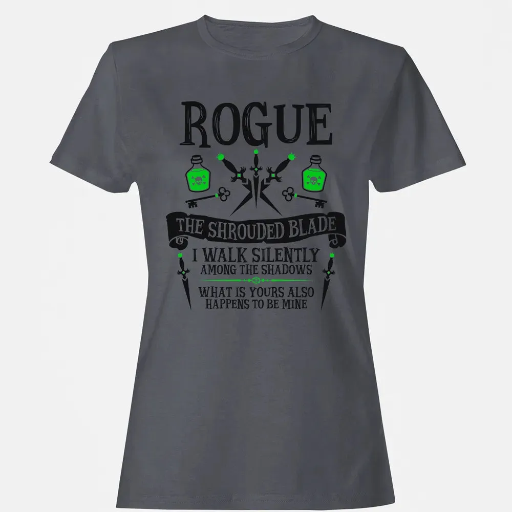 ROGUE, THE SHROUDED BLADE (Black Text) Women's T-shirt - 5