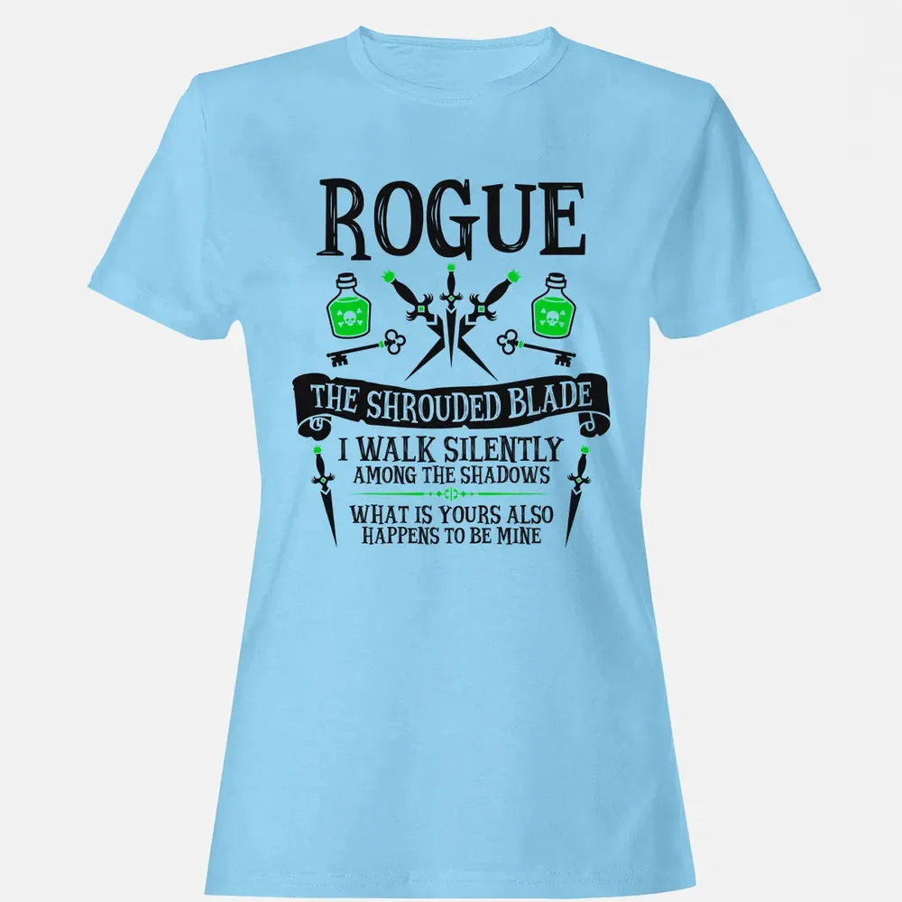 ROGUE, THE SHROUDED BLADE (Black Text) Women's T-shirt - 8