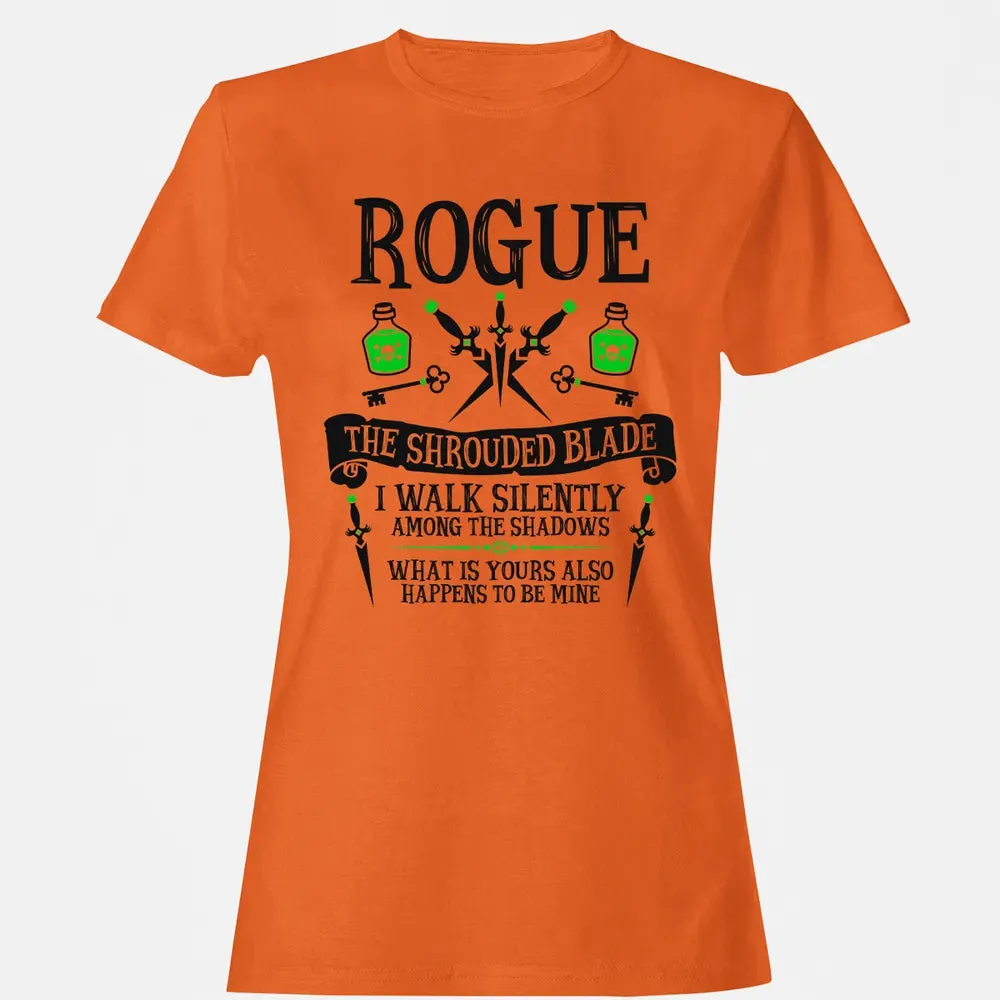 ROGUE, THE SHROUDED BLADE (Black Text) Women's T-shirt - 11
