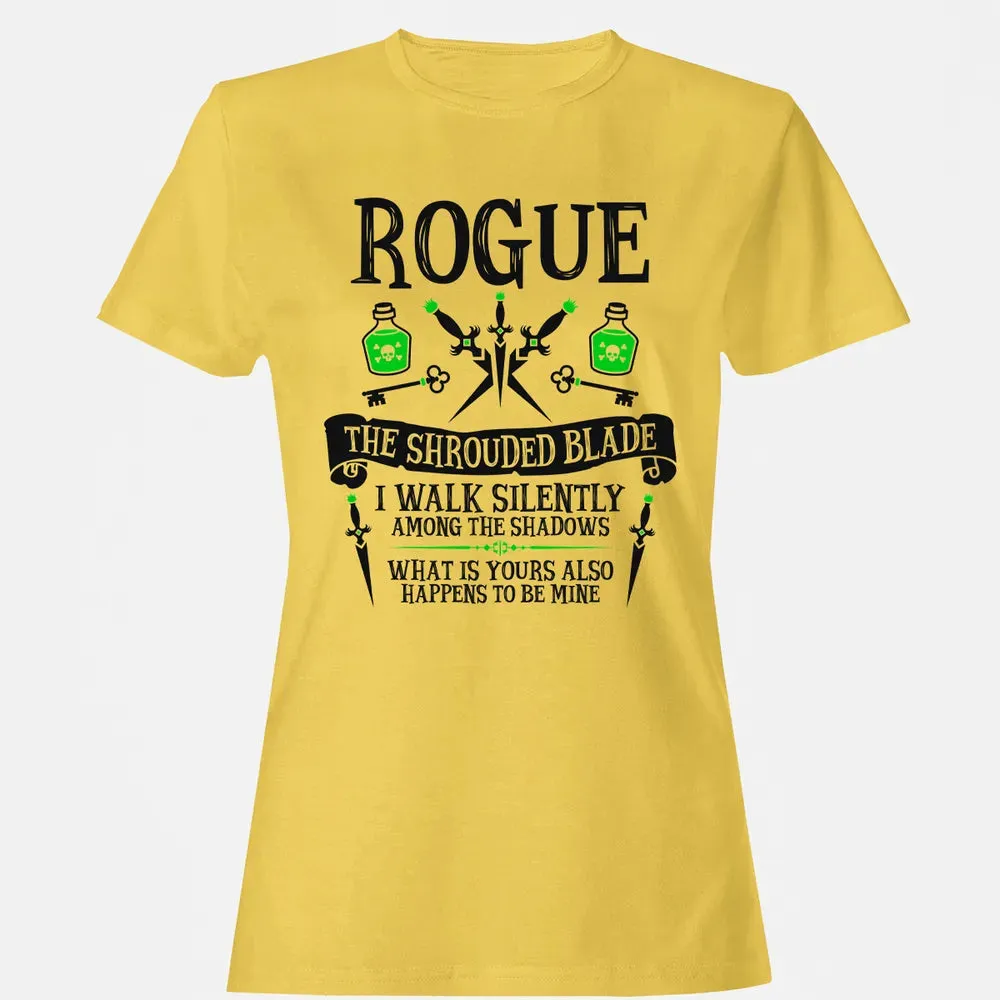 ROGUE, THE SHROUDED BLADE (Black Text) Women's T-shirt - 4
