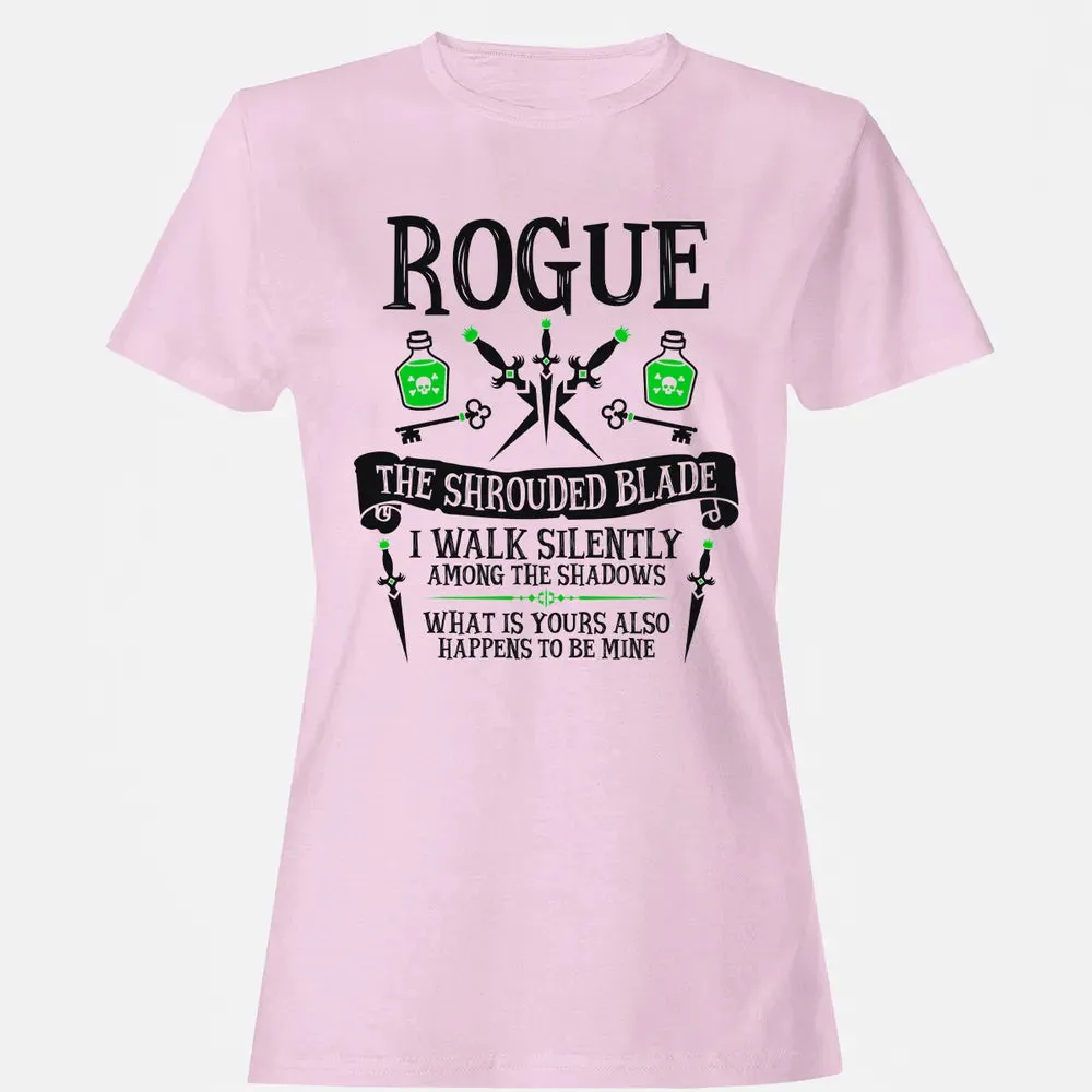 ROGUE, THE SHROUDED BLADE (Black Text) Women's T-shirt - 9