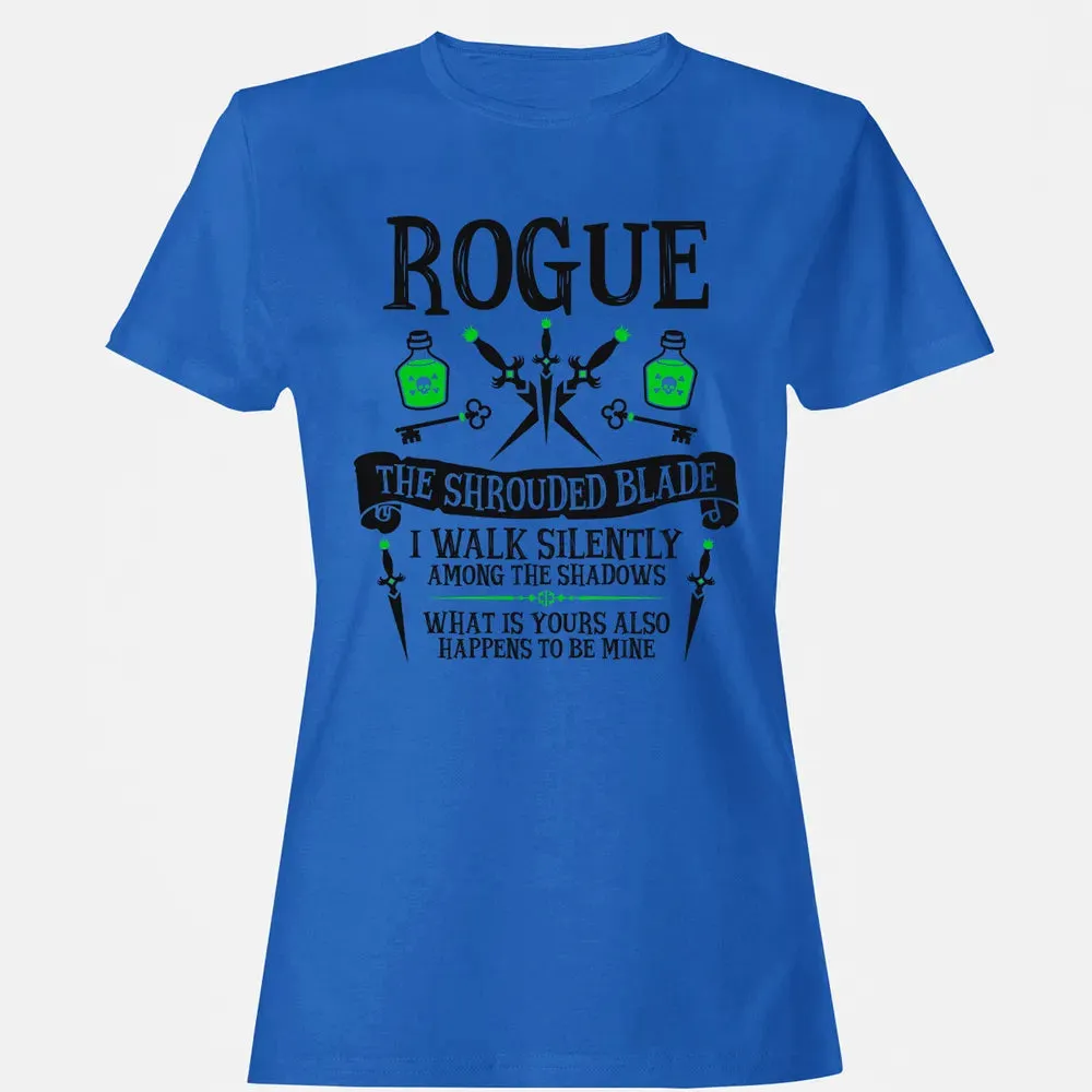 ROGUE, THE SHROUDED BLADE (Black Text) Women's T-shirt - 14