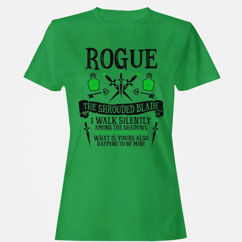 ROGUE, THE SHROUDED BLADE (Black Text) Women's T-shirt - 7