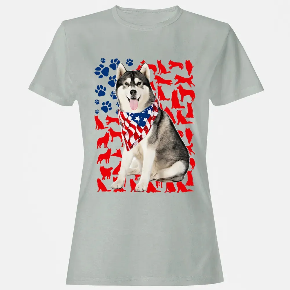 Husky 4th Of July Women's T-shirt - 2