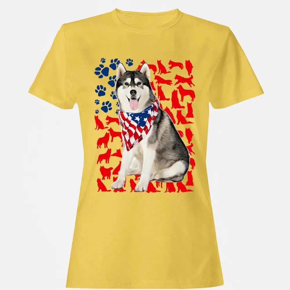 Husky 4th Of July Women's T-shirt - 4