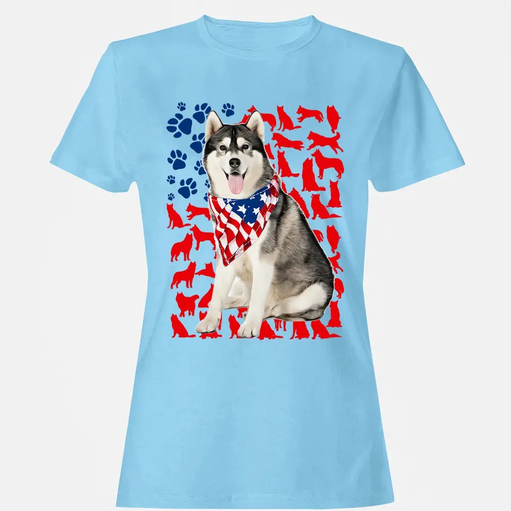 Husky 4th Of July Women's T-shirt - 8