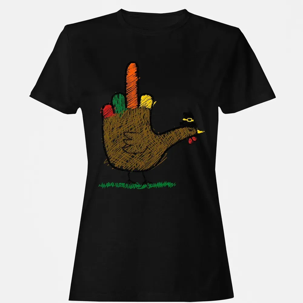 Mid Finger Thanksgiving Women's T-shirt - 16